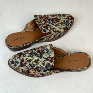 Indigo Rd. Floral Hayze Womans Mule Embroidered Tapestry Slip On Flats Sz 9.5